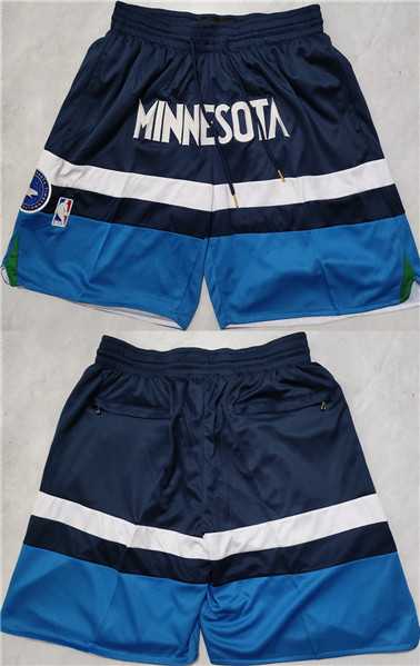 Mens Minnesota Timberwolves Navy Shorts